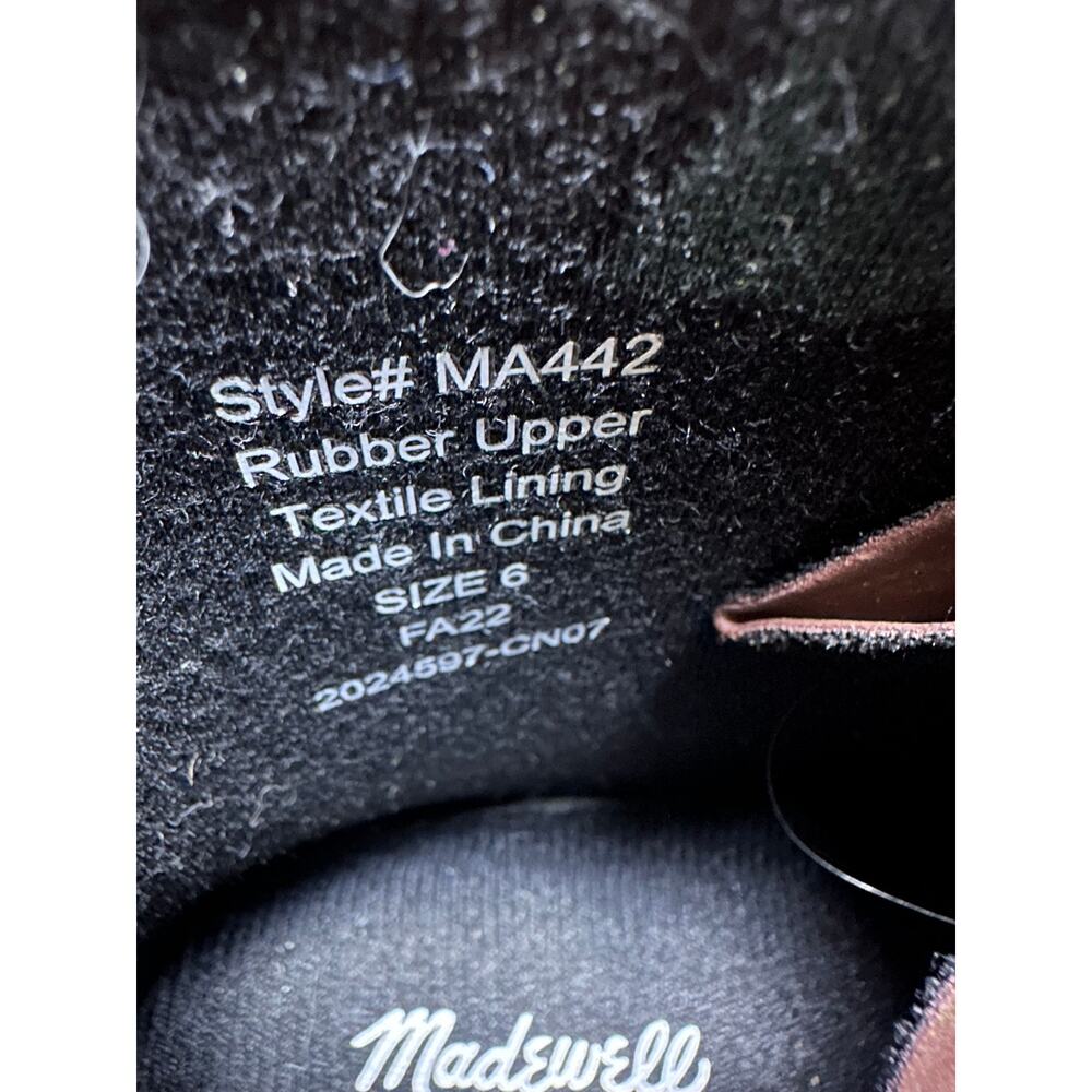Madewell The Lace Up Lugsole Rain Boot Style MA442 - Picture 8 of 10